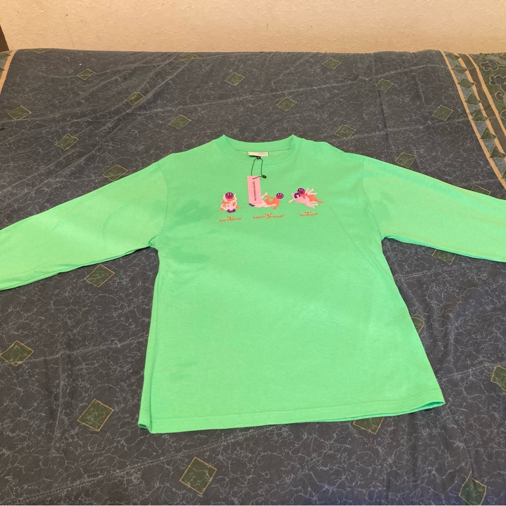 New with tags Mens Carne Bollente Long Sleeve Shirt in size large - Kelly Green - Picture 6 of 11